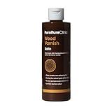 Furniture Clinic Wood Varnish | Satin | Polyurethane Waterproof Coating | Water Based Clear Coat | Wood Sealer for Indoor & Outdoor Furniture | Perfect for Chairs, Tables, Cabinets | 500ml / 17 Oz