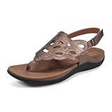 Rockport Women's Ridge Sling Sandal, Bronze, 9 M US