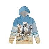 Upetstory Horse Hoodie for Little Girls Size 6-7 Toddler Clothes Boys Shirt Hooded Sweatshirt Lightweight Pullover Top Back to School Outfit Fitness Exercise Outdoor Sports Running Yoga Clothes