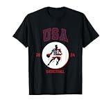 Basketball USA 2024 Team Flag Player Print T-Shirt