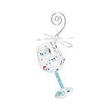 Enesco Designs by Lolita is it Christmas Yeti Miniature Wine Glass Hanging Ornament, 4.13 Inch, Multicolor