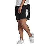 adidas womens Essentials Slim Logo Shorts, Core Black/White, Medium US