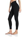 HeyNuts Workout Pro Athletic High Waisted Yoga Leggings for Women, Buttery Soft Workout Pants Compression 7/8 Leggings with Inner Pockets Black_25'' XL(14)