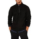 Amazon Essentials Men's Quarter-Zip Polar Fleece Jacket, Black, X-Large