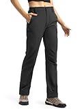 Moosehill Women's Hiking Cargo Pants Lightweight Work Travel Pants Quick Dry Casual Summer Pants for Women with 5 Pockets (Black,8)