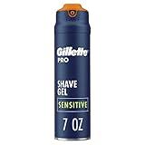 Gillette PRO Shaving Gel For Men Cools To Soothe Skin And Hydrates Facial Hair, 7oz, ProGlide Sensitive 2 in 1 Shave Gel