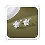 Generic lightning deals of today prime Flower Stud Earrings 925 Sterling Silver Plumeria Earrings for Women Hypoallergenic Cubic Zircon Cute Flower Stud Earrings Jewelry Gifts for Birthday Christmas