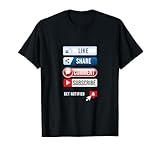 Social Media Like Share Comment Subscribe Vlogger T-Shirt