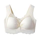 Best amaon Deals This Week Early Deals 2024 Deal of The Day Prime Today Sports Bras for Women No Underwire Plus Size High Support Push Up Underwear Full Coverage Athletic Workout Gym Bralette White