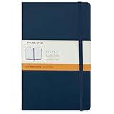 Moleskine Classic Notebook, Hard Cover, Large (5" x 8.25") Ruled/Lined, Sapphire Blue, 240 Pages