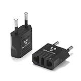 United States to Bosnia and Herzegovina Travel Power Adapter to Connect North American Electrical Plugs to Bosnian Outlets for Cell Phones, Tablets, eReaders, and More (2-Pack, Black)