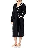 Amazon Essentials Women's Lightweight Waffle Full-Length Robe (Available in Plus Size), Black, Medium