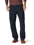 Wrangler Authentics Men's Relaxed Fit Stretch Cargo Pant, Navy, 40W x 29L