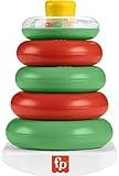 Fisher-Price Baby Toy Holiday Rock-a-Stack, Red & Green Ring Stacking Activity for Developmental Play Infants Ages 6+ Months