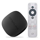 Dynalink Google TV Box, 4K UHD Smart Streaming Media Player with Voice Remote Control & HDMI Cable, 2GB DDR4+16GB eMMC, Support 2.4G/5G Dual WiFi & Bluetooth 5.0, HRD 10+