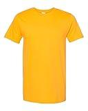 Gildan Men's Softstyle Cotton T-Shirt, Style G64000, 2-Pack XL-Gold