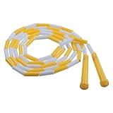 Champion Sports Classic Plastic Segmented Beaded Jump Ropes - Phys. Ed, Gym, Fitness and Recreational Use, 8'L, Yellow/White