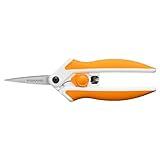 Fiskars Micro-Tip Easy Action Scissors, Precision Cutting Stainless Steel Blades, SoftGrip Handle