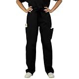 HEEDFIT Premium Quality Scrub Pants for Professionals, Workwear Scrub Pants for Men and Women 5500 Black Small