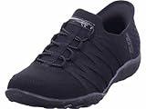 SKECHERS Women's Breathe Easy-ROLL with ME Sneaker, Black, 8