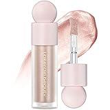 Erinde Liquid Highlighter Makeup, Pink Luminizer Face Highlight Makeup Stick, Natural Beauty Glow Finish, Lightweight Blendable Cream Face Body Liquid Illuminator Bronzer, Cruelty-free, 03 Rose Gold