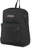 JanSport SuperBreak Plus Backpack with Padded 15-inch Laptop Sleeve and Integrated Bottle Pocket - Spacious and Durable Daypack for Work and Travel - Black