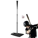 Brinnia Portable Batting Tee for Baseball, Baseball Tee for Hitting, Height Adjustable Softball Tee with Premium Rubber Top, Baseball Tees for Hitting, Softball Tee for Kids/Adults (24 in - 43 in)