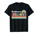 Retro Autism Awareness The Future Is Inclusive Teacher T-Shirt