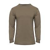 Rothco Long Sleeve Solid T-Shirt – Comfortable Crewneck Tee for Outdoor Adventure, Brown, XL