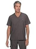 KOI Next Gen 671 Men's On Call Scrub Top Heather Grey M