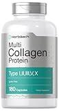 Horbäach Multi Collagen Protein 2000 mg | 180 Capsules | Type I, II, III, V, X | Keto & Paleo Friendly, Gluten Free Supplement