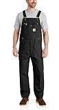 Carhartt Men'sRelaxed Fit Duck Bib Overall Black,L32-W32