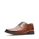 Clarks Men's Tilden Cap Oxford Shoe Dark Tan Leather 10 M