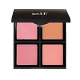 e.l.f. Cosmetics Powder Blush Palette, Four Blush Shades for Beautiful, Long-Lasting Pigment, Light