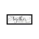 1 KINGO And So Together They Built A Life They Loved Sign Wall Decor: Love Quotes Wall Art Above Bed,Modern Farmhouse Bedroom Signs Romantic Aesthetic Couples Master Bedroom Decor 6" X 15"