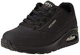 Skechers womens Skecher Street Women's Uno - Stand on Air Sneaker, Black/Black, 8 Wide US