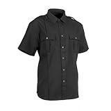 First Class 100% Polyester Short Sleeve Men's Uniform Shirt White (US, Alpha, 4X-Large, Regular, Regular, Black)