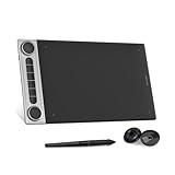 HUION Inspiroy Dial 2 Bluetooth Wireless Graphics Drawing Tablet with Dual Dials Battery-Free Stylus PW517 for Digital Art and Graphics Design, Compatible with Mac, Windows, Linux, Android