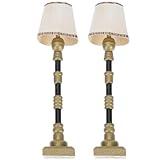 MAGICLULU 2pcs Miniature Dollhouse Floor Lamp Miniature Furniture LED Light Furniture for Dolls House Battery Operated Light Accessories