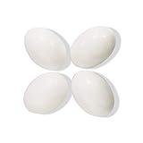 4 Pcs Wooden Eggs,White Easter Fake Eggs,Use for Making Easter Gifts Decorations,DIY,Crafts,Kid Gifts(2.7×1.9 Inch )