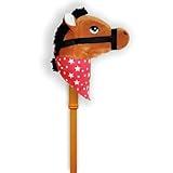 PonyLand: Music Stick Animal - Brown Horse - Music Button, Sturdy Two-Piece Stick W/Colorful Soft Plush Animal Head, Pretend Play Toy, Kids Ages 3+