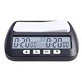 Chess Clock Digital Chess Timer Professional for Board Games,Portable Digital Chess Clock & Game Timer ABS Digital Display Professional International Chess Clock(Black)