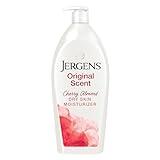 Jergens Original Scent Dry Skin Lotion, Body and Hand Moisturizer for Long Lasting Skin Hydration, with HYDRALUCENCE blend and Cherry Almond Essence, 32 Ounce