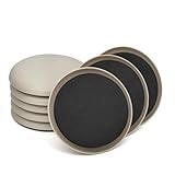 Furniture Sliders, 8 Pcs 3 1/2'' Furniture Sliders Pads for Hardwood Floors, Chair Legs Floors Protectors, Reusable Round Glides Glider, Heavy Duty Furniture Movers Sliders