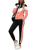 Marvmys Women's Plus Size Tracksuit Sets Long Sleeves Jogging Suit Zip Up Lounge Sweatsuit Set