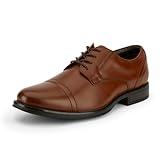 Dockers Mens Garfield Dress Cap Toe Oxford Shoe - Wide Widths Available, Tan, 9.5 M