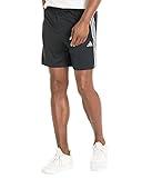 adidas Men's Essentials Pique 3-Stripes Training Shorts, Black/White/Black, Medium