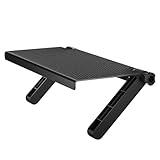 13-Inch Wide Platform Adjustable TV Top Shelf, Screen Top Shelf Mount, Monitor Top of TV Shelf Mounting Bracket for Streaming Devices, Cable Box, Router and Home Decor TV Top Storage Bracket, Black