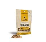 Vital Essentials Freeze Dried Raw Single Ingredient Cat Treats, Duck Liver, 0.9 oz