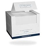 Clean Skin Club Clean Towels XL™, 100% USDA Biobased Face Towel, Disposable Face Towelette, Makeup Remover Dry Wipes, Ultra Soft, 50 Ct, 1 Pack